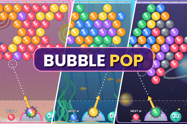 Bubble Pop: colourful bubble shooter boards in candy, reef and space worlds